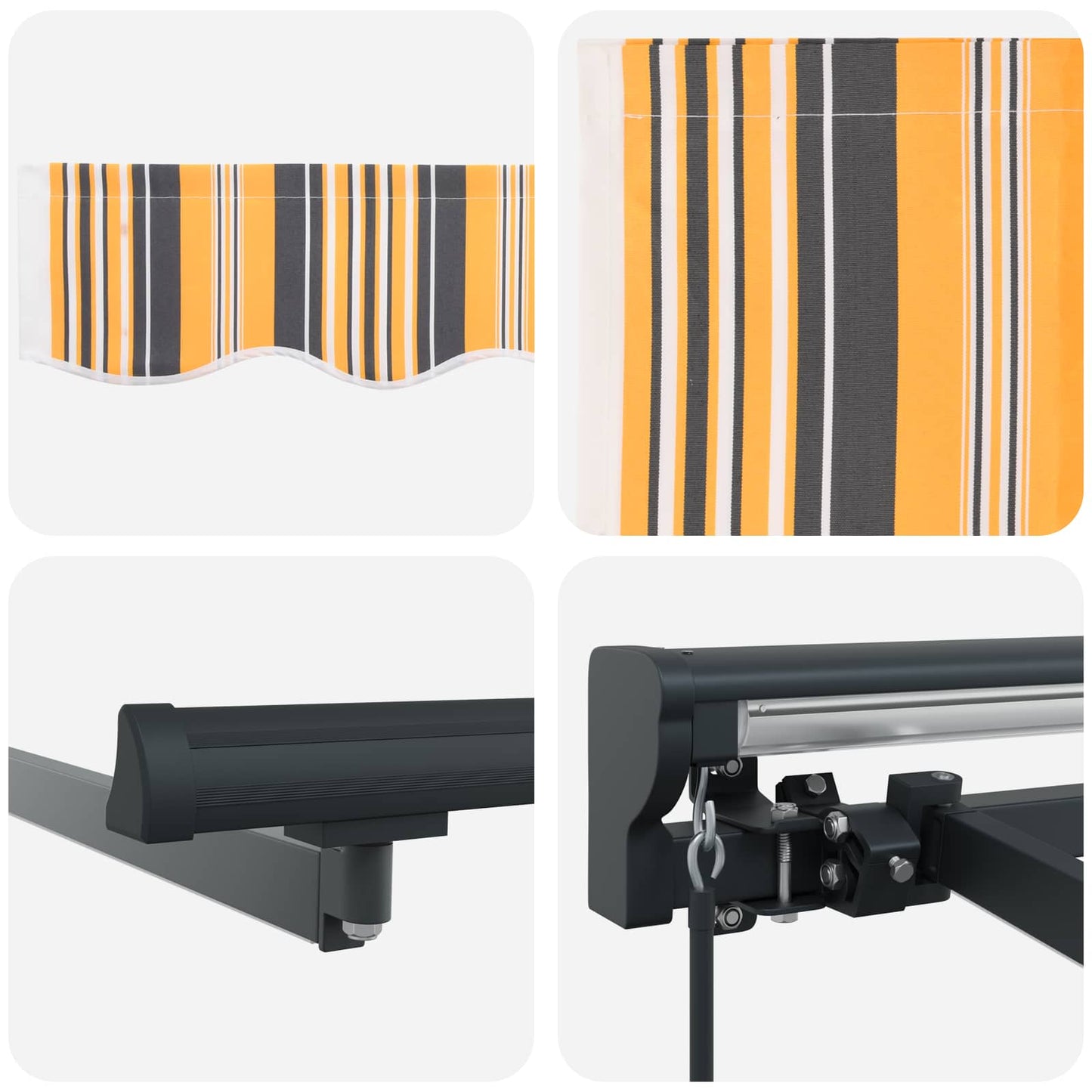 Cornice per Tenda Manuale con LED 4,5 × 3 m | homemem39