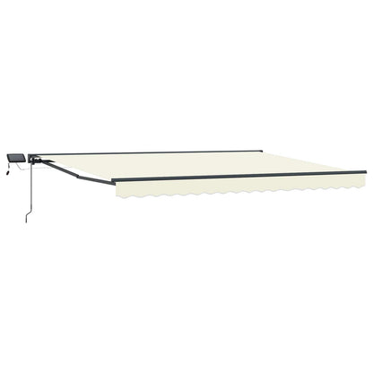 Cornice per Tenda Manuale con LED Crema e Antracite 4,5 × 3,5 m