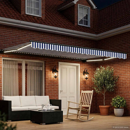 Cornice per Tenda Manuale con LED 5 x 3 m | homemem39