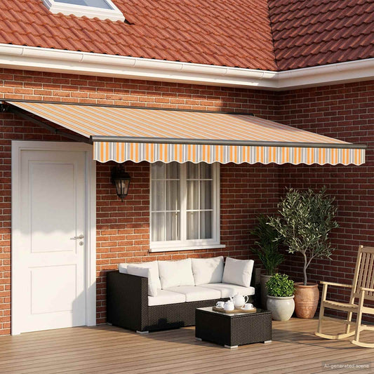 Cornice per Tenda Manuale con LED 5 × 3,5 m | homemem39
