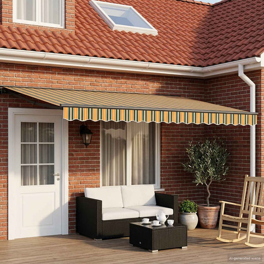 Cornice per Tenda Manuale con LED 5 × 3,5 m