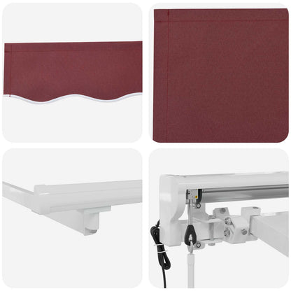 Tettuccio Elettrico Retrattile Borgogna 3 x 2,5 m | homemem39