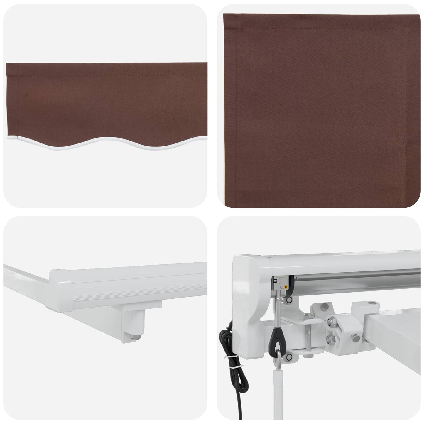Tettuccio Elettrico Retrattile Marrone 3 x 2,5 m | homemem39