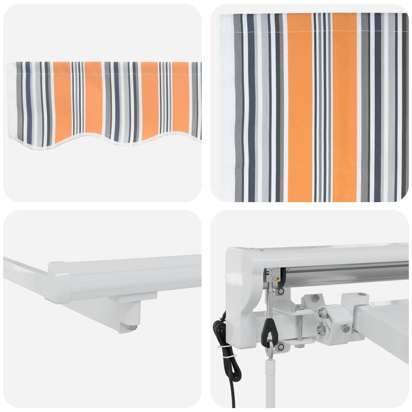 Tettuccio Elettrico Retrattile Arancione, Grigio, Blu, Bianco | homemem39