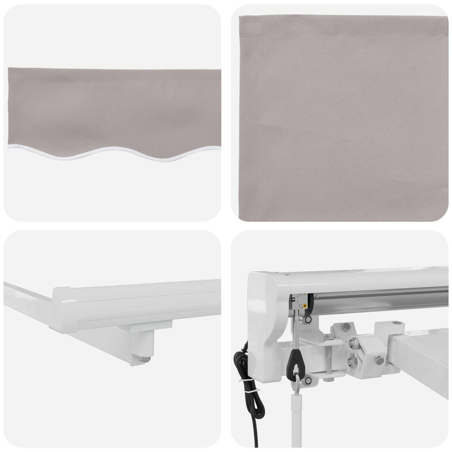 Tettuccio Elettrico Retrattile Grigio Chiaro 3 x 2,5 m | homemem39