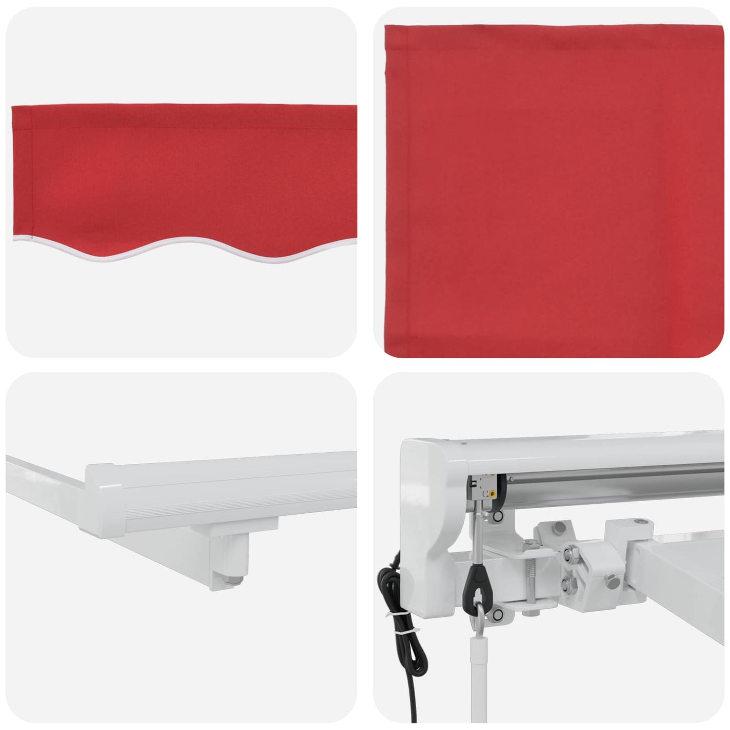 Tettuccio Elettrico Retrattile Rosso 3 x 2,5 m | homemem39
