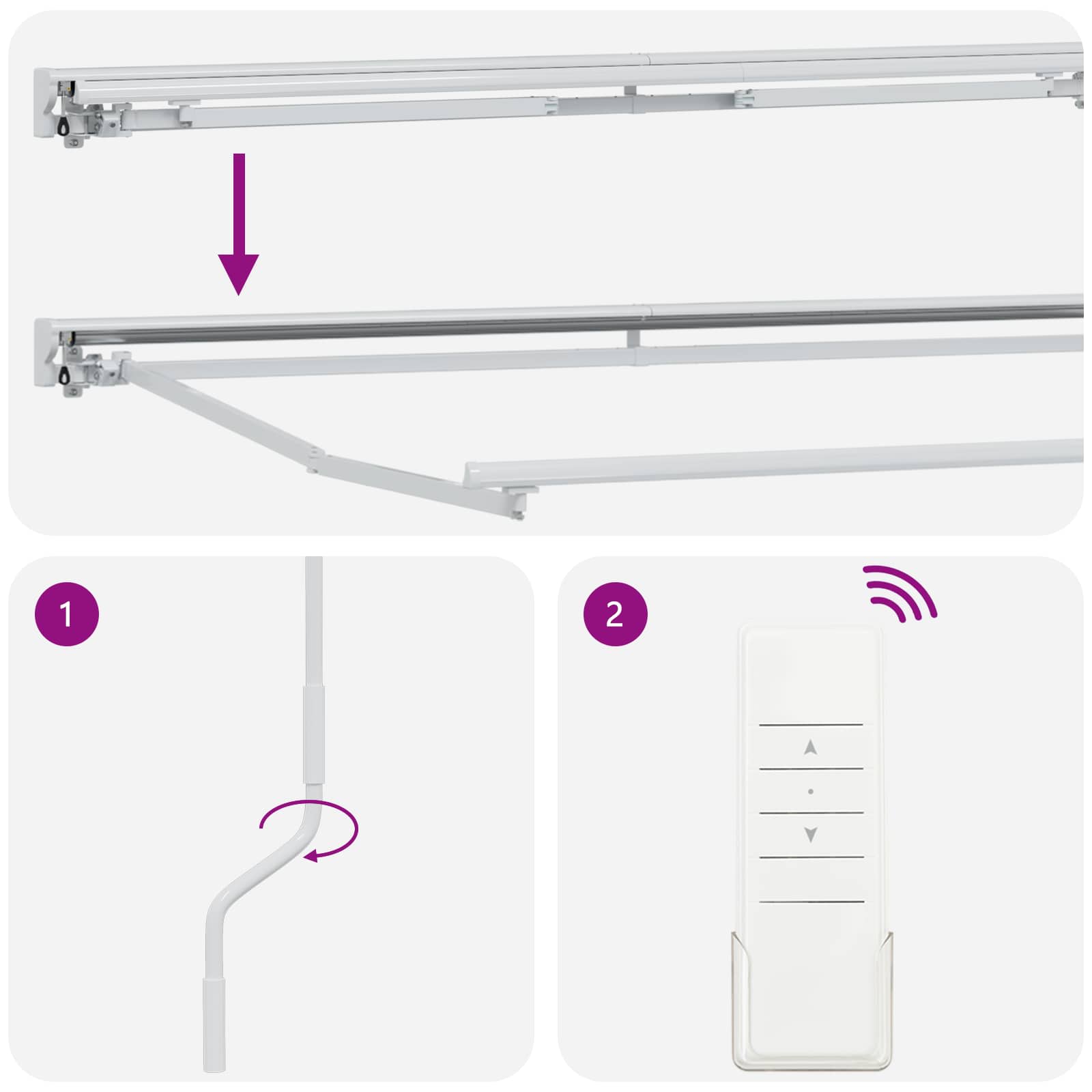 Tettuccio Elettrico Retrattile Verde e Bianco 3 x 2,5 m | homemem39