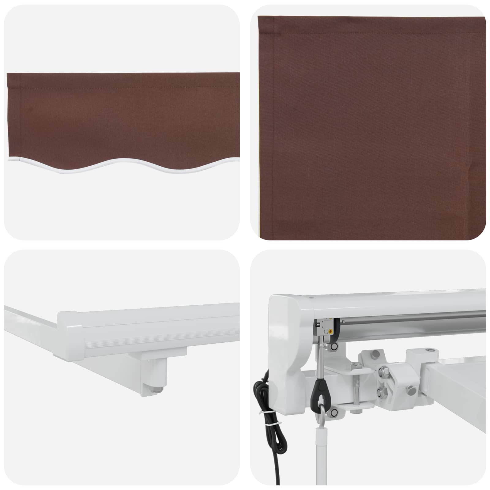Tettuccio Elettrico Retrattile Marrone 3,5 x 2,5 m | homemem39
