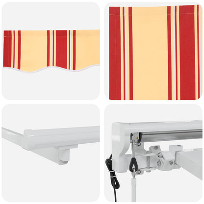 Tettuccio Elettrico Retrattile Giallo e Arancione 3,5 x 2,5 m | homemem39