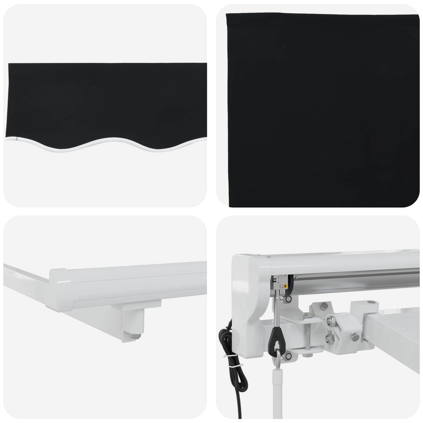 Tettuccio Elettrico Retrattile Nero 3,5 x 2,5 m | homemem39