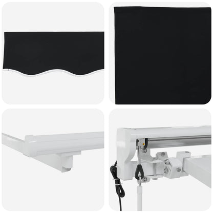 Tettuccio Elettrico Retrattile Nero 3,5 x 2,5 m | homemem39