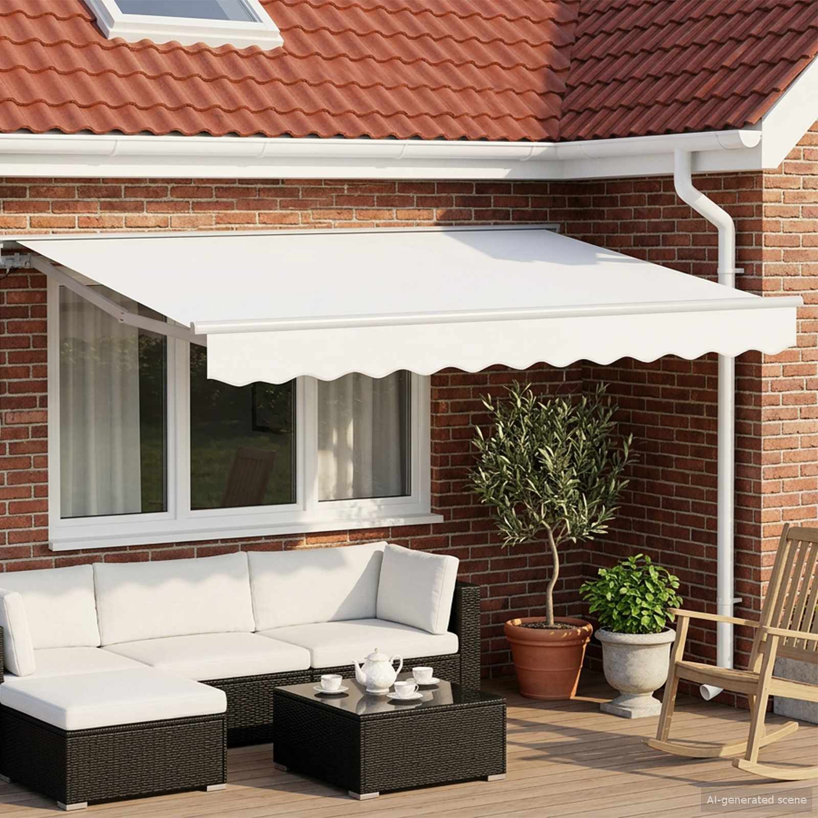 Tettuccio Elettrico Retrattile Bianco 3,5 x 2,5 m | homemem39