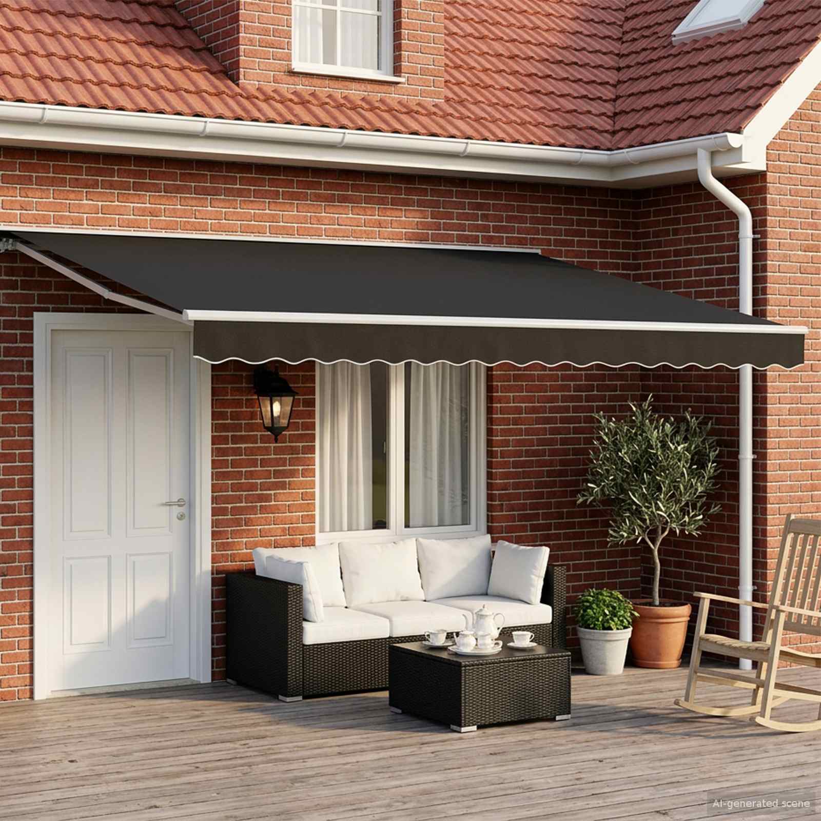 Tettuccio Elettrico Retrattile Nero 4 × 3 m | homemem39