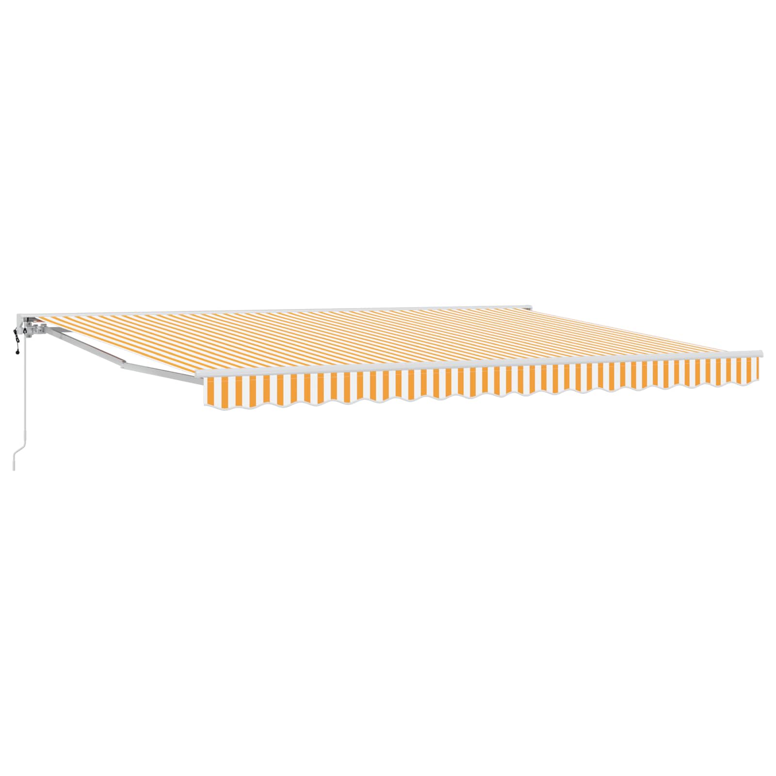 Tettuccio Elettrico Retrattile Giallo e Bianco 4 × 3,5 m | homemem39