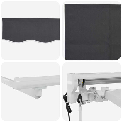 Tettuccio Elettrico Retrattile Antracite 4 × 3,5 m | homemem39