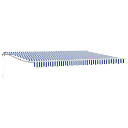 Tettuccio Elettrico Retrattile Blu e Bianco 4,5 × 3,5 m