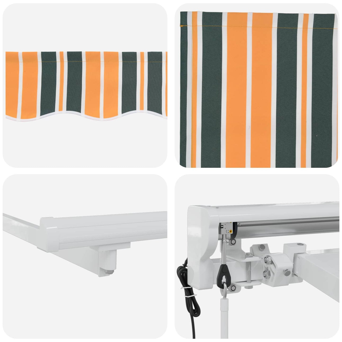 Tettuccio Elettrico Retrattile Verde e Giallo 4,5 × 3,5 m | homemem39