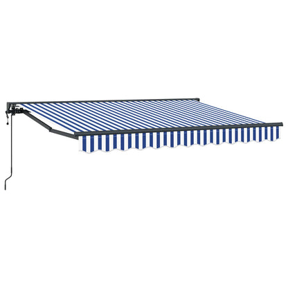 Tettuccio Elettrico Retrattile Blu e Bianco 2,5 x 2 m