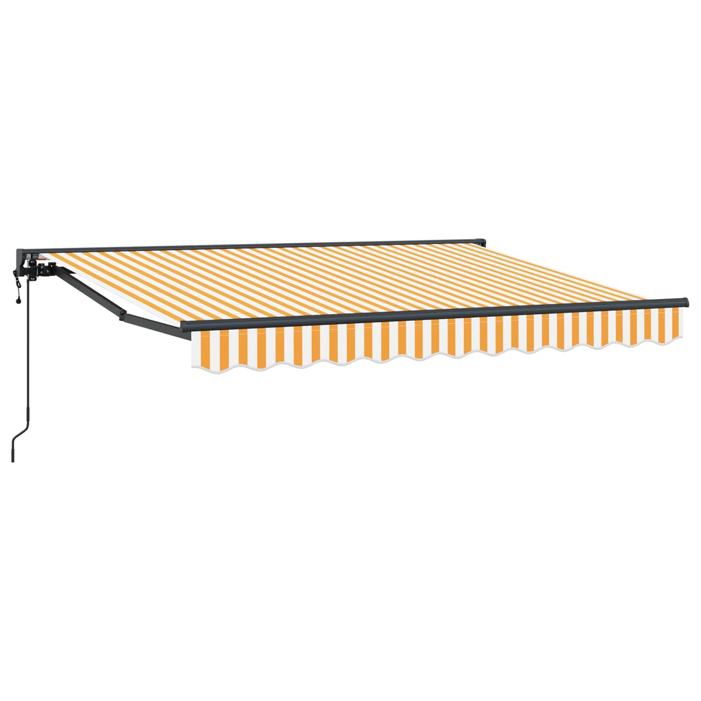 Tettuccio Elettrico Retrattile Giallo e Bianco 3,5 x 2 m | homemem39