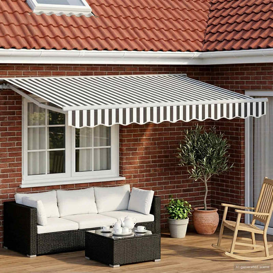 Tettuccio Elettrico Retrattile Antracite e Bianco 3 x 2,5 m | homemem39