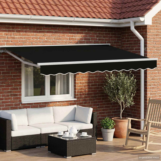 Tettuccio Elettrico Retrattile Nero e Bianco 3 x 2,5 m | homemem39