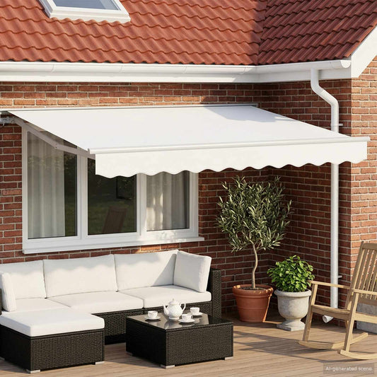 Tettuccio Elettrico Retrattile Bianco 3 x 2,5 m | homemem39