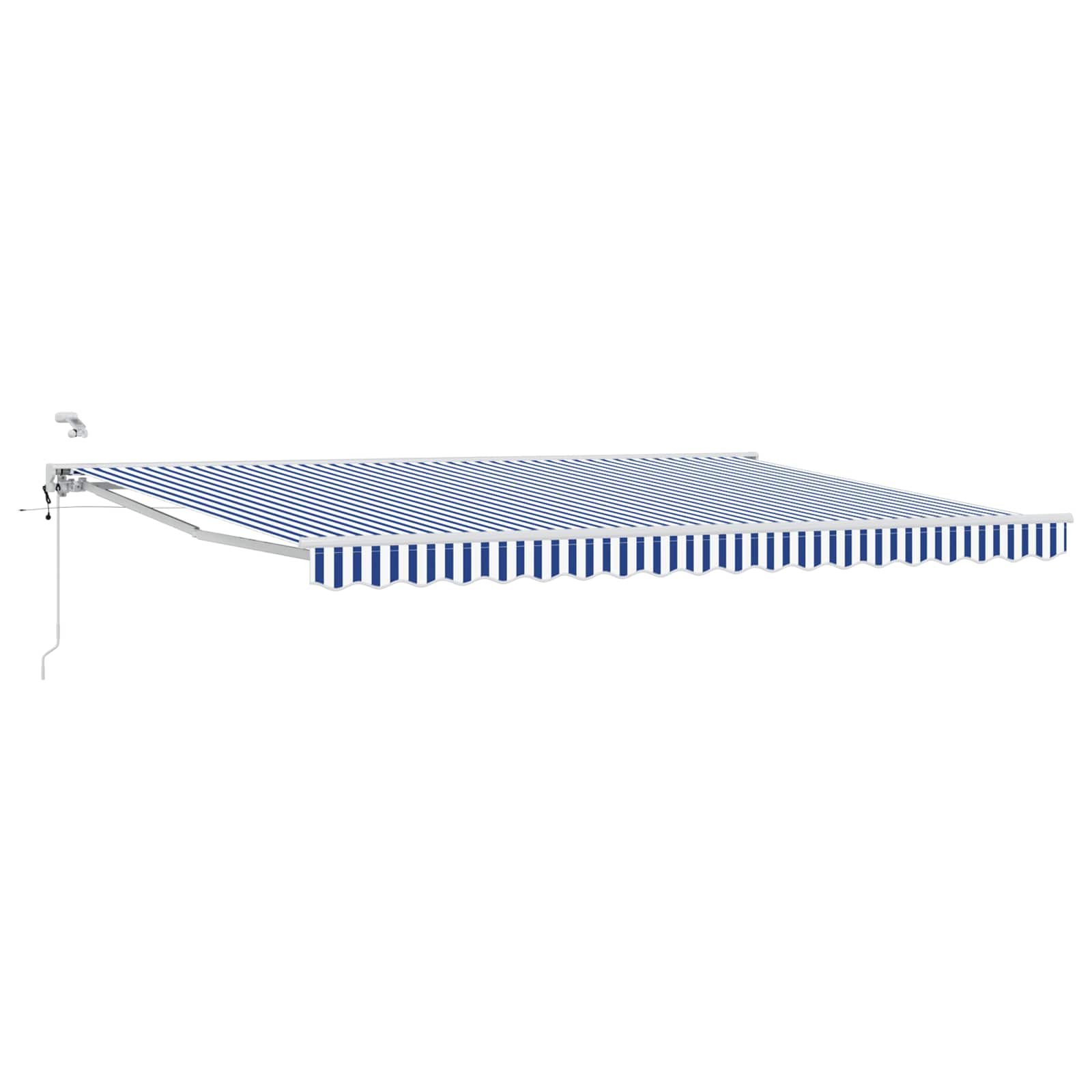 Tettuccio Elettrico Retrattile Blu e Bianco 4,5 × 3,5 m | homemem39