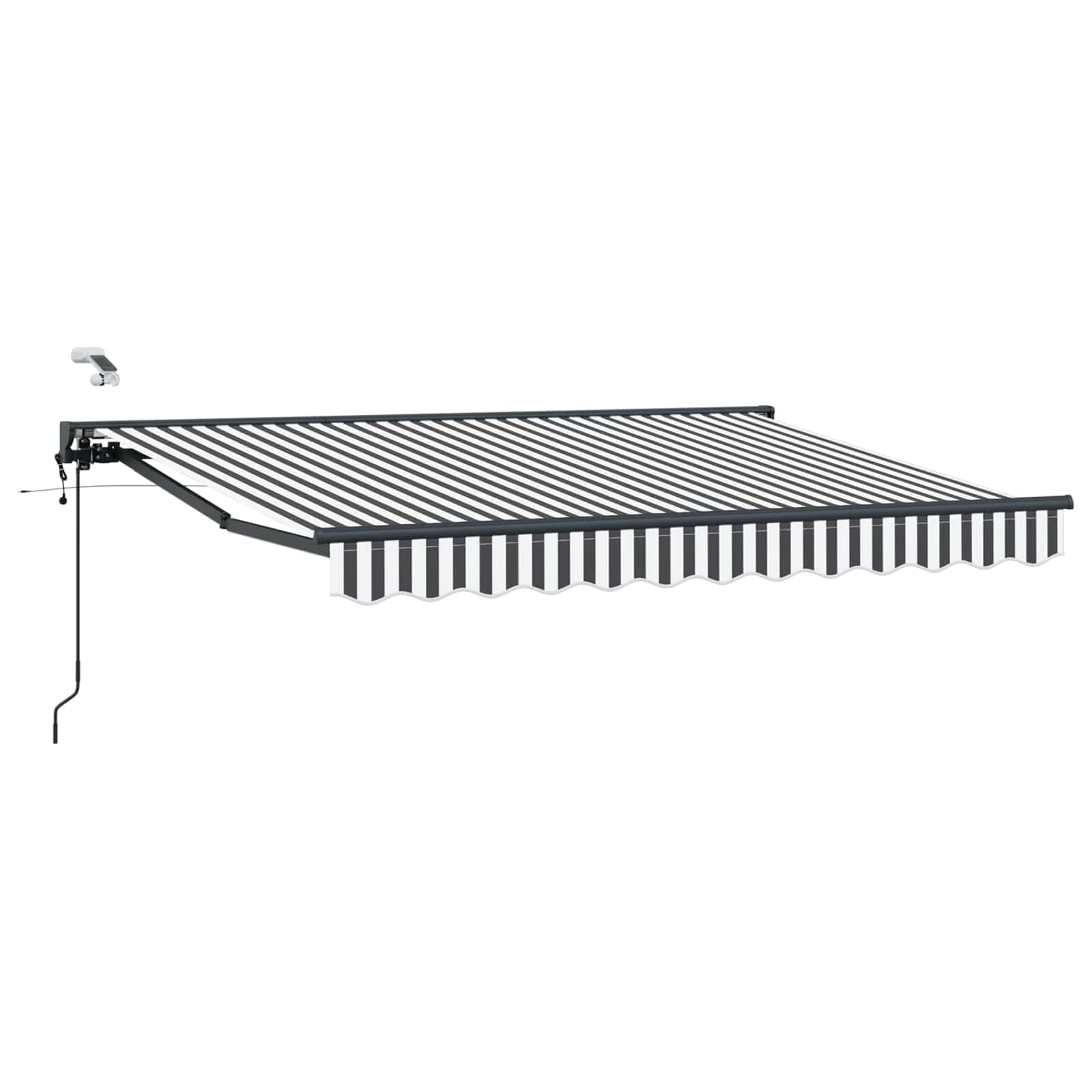 Tettuccio Elettrico Retrattile Antracite e Bianco 3 x 2,5 m | homemem39
