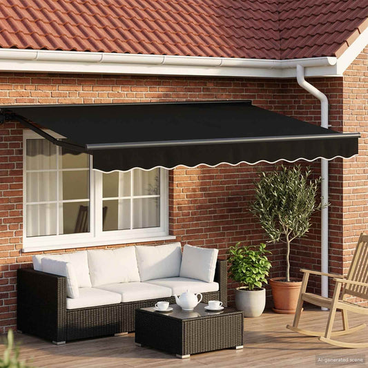 Tettuccio Elettrico Retrattile Nero e antracite 3,5 x 2,5 m | homemem39