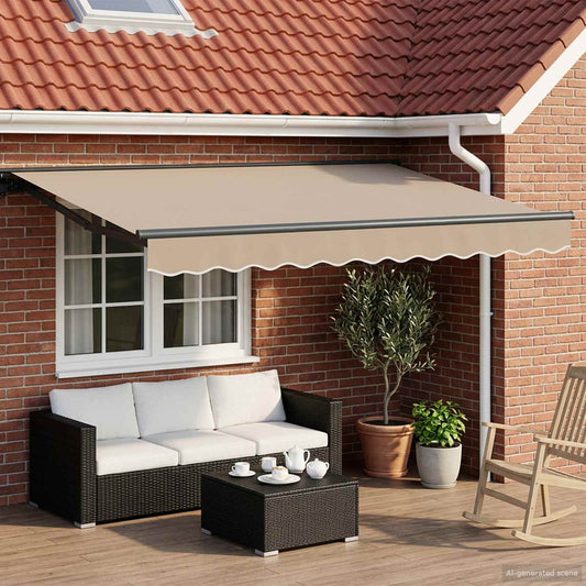 Tettuccio Elettrico Retrattile Beige e Antracite 3,5 x 2,5 m | homemem39