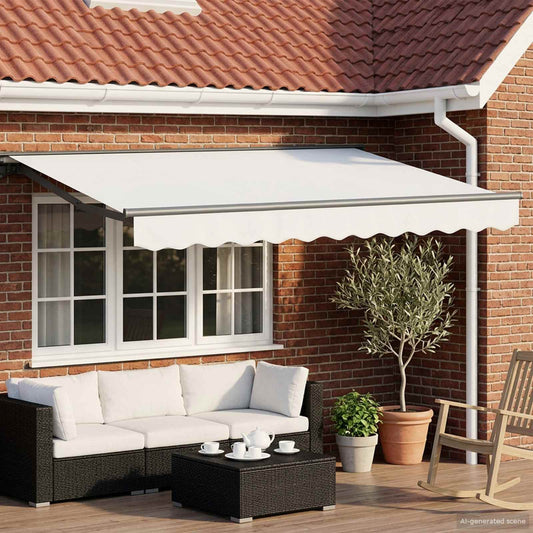 Tettuccio Elettrico Retrattile Bianco 3,5 x 2,5 m | homemem39