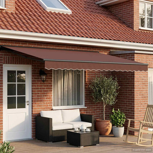 Tettuccio Elettrico Retrattile Marrone e Antracite 4,5 × 3,5 m | homemem39