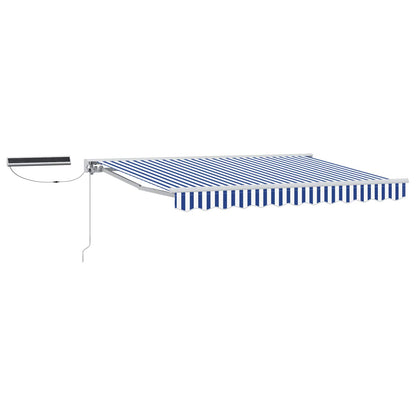 Tettuccio Elettrico Retrattile Blu e Bianco 2,5 x 2 m | homemem39