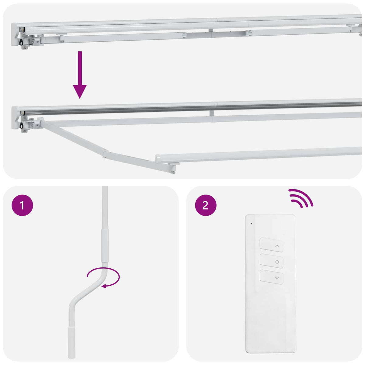 Tettuccio Elettrico Retrattile Grigio chiaro e bianco 2,5 x 2 m | homemem39