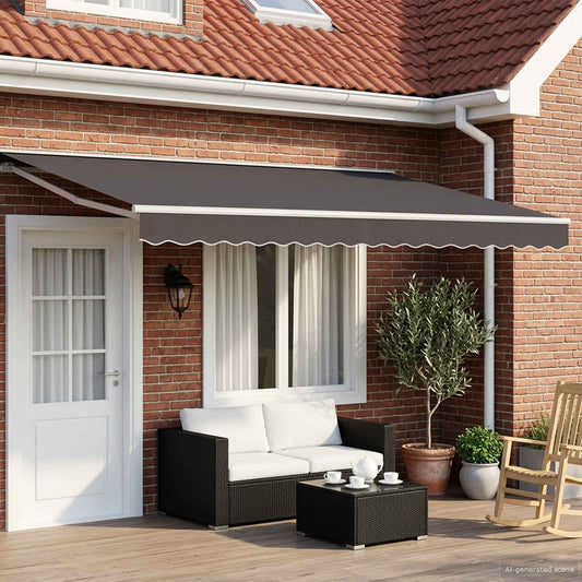 Tettuccio Elettrico Retrattile Bianco e Antracite 4 × 3,5 m - homemem39