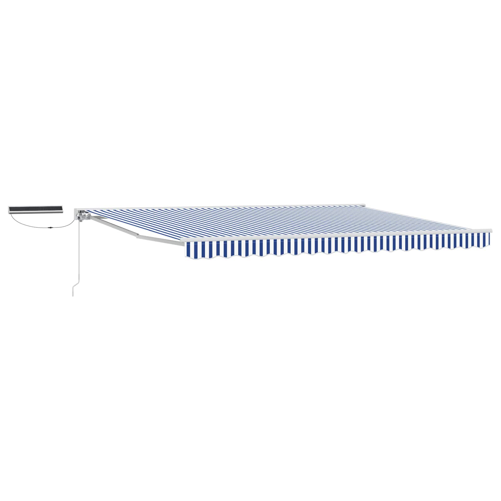 Tettuccio Elettrico Retrattile Blu e Bianco 4,5 × 3 m | homemem39