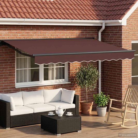 Tettuccio Elettrico Retrattile Marrone e Antracite 2,5 x 2 m | homemem39