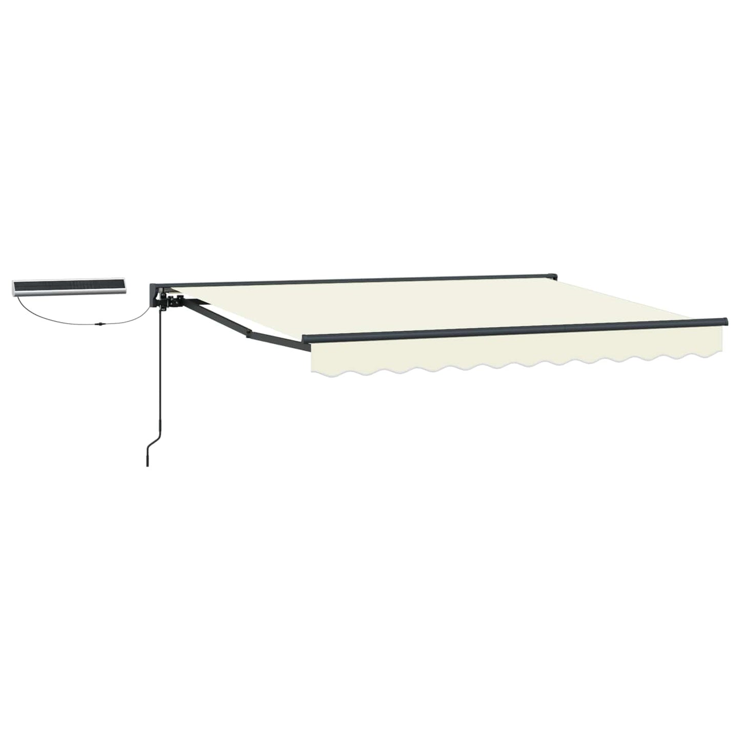 Tettuccio Elettrico Retrattile Crema e Antracite 3,5 x 2 m | homemem39