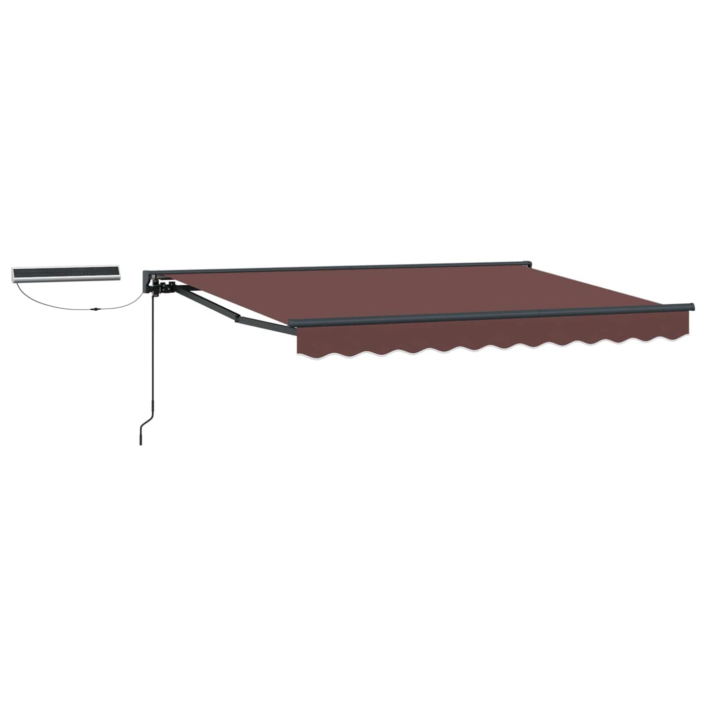 Tettuccio Elettrico Retrattile Marrone e Antracite 3,5 x 2 m | homemem39