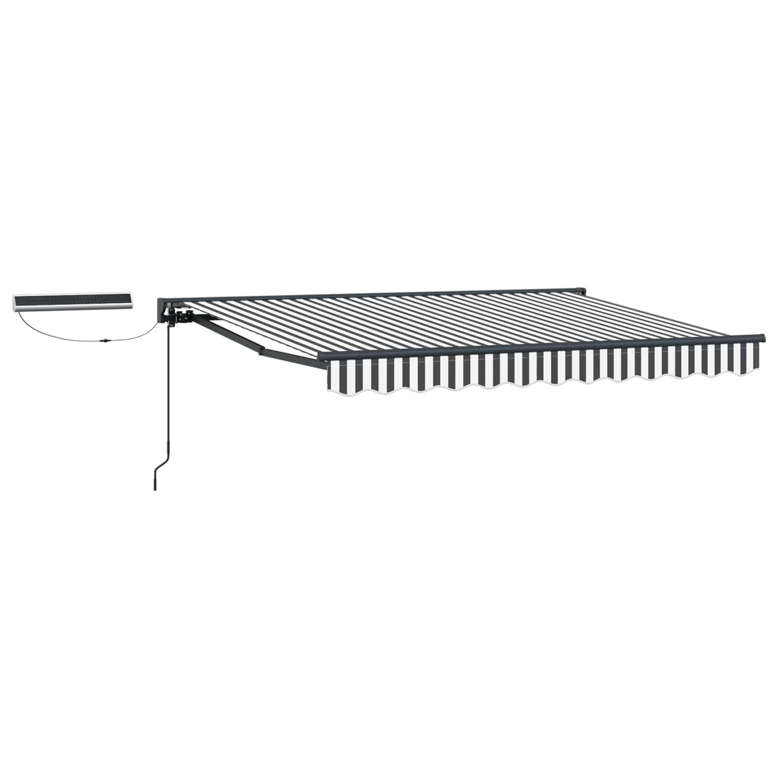 Tettuccio Elettrico Retrattile Antracite e Bianco 3,5 x 2 m | homemem39