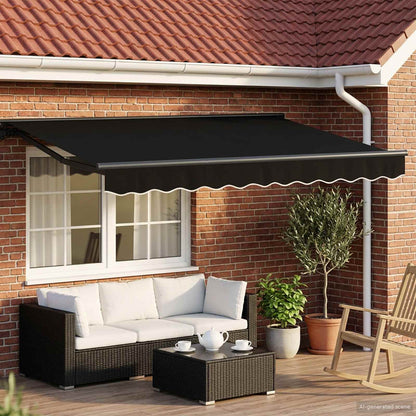 Tettuccio Elettrico Retrattile Nero e antracite 3 x 2,5 m | homemem39