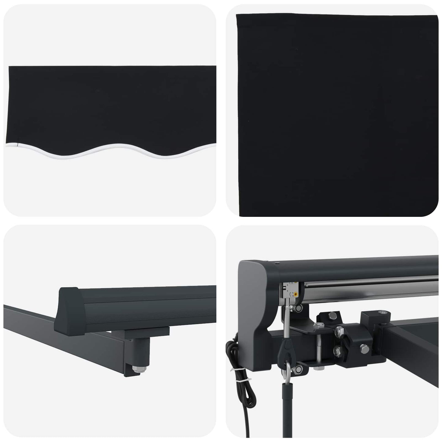 Tettuccio Elettrico Retrattile Nero e antracite 3,5 x 2,5 m | homemem39