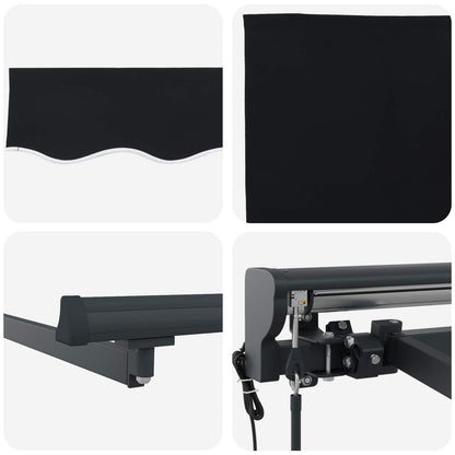 Tettuccio Elettrico Retrattile Nero e antracite 3,5 x 2,5 m | homemem39
