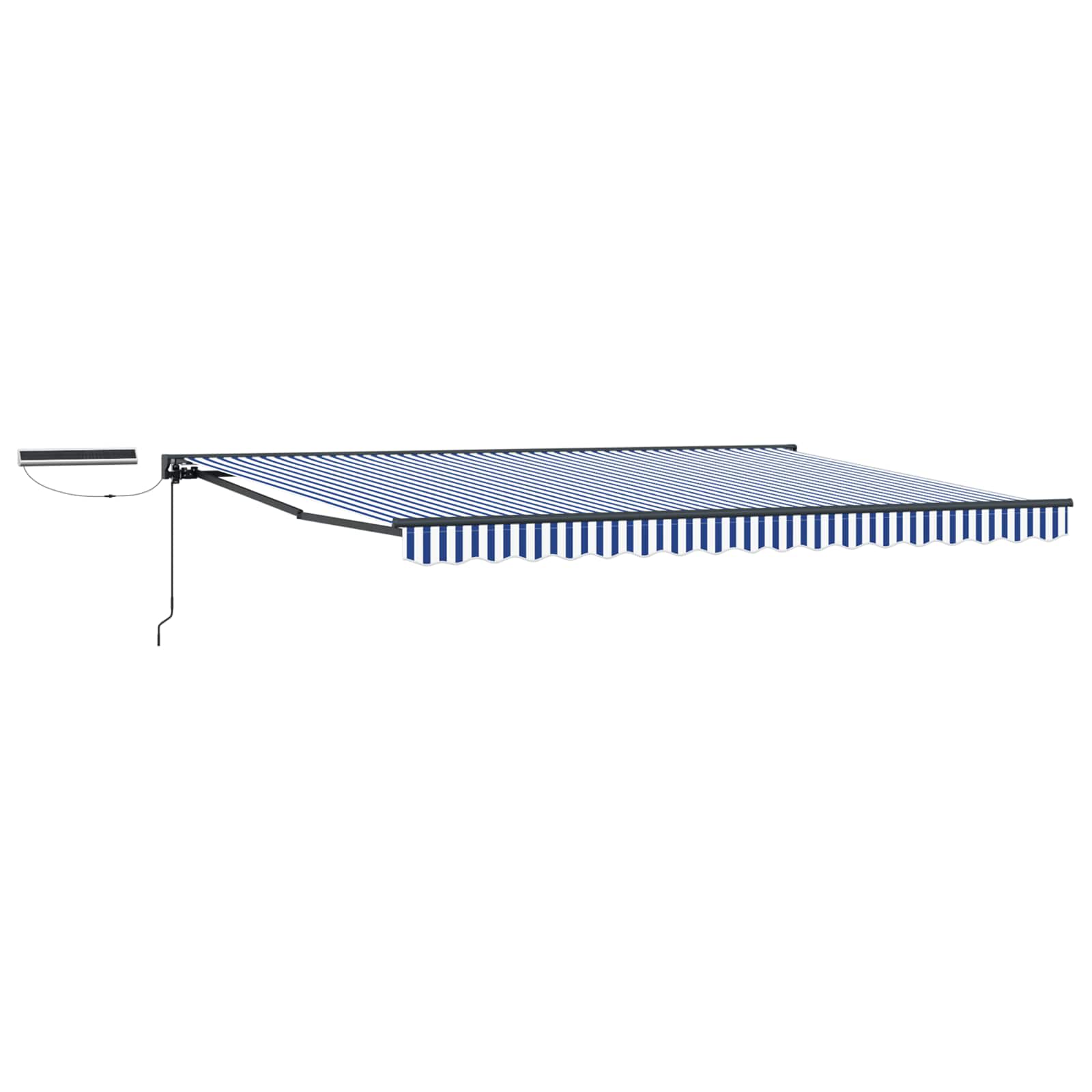 Tettuccio Elettrico Retrattile Blu, Bianco, Antracite 4 × 3 m | homemem39