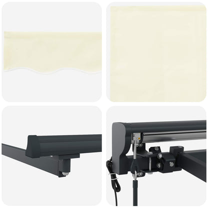 Tettuccio Elettrico Retrattile Crema e Antracite 4 × 3 m | homemem39