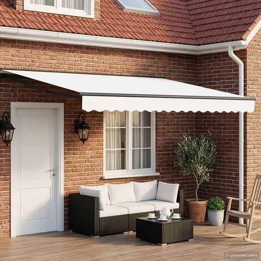 Tettuccio Elettrico Retrattile Bianco e Antracite 4 × 3 m | homemem39