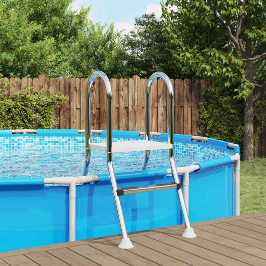 Scala per piscina parzialmente interrata 195 x 116 cm 4-Gradino