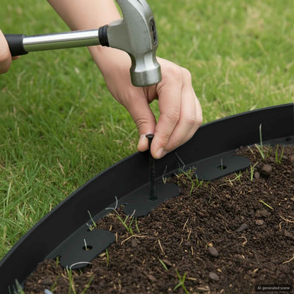 Bordure per prato Nero 2000 x 4 x 5 cm Plastica | homemem39