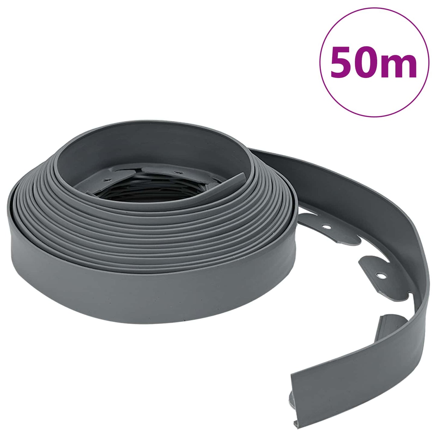 Bordure per prato Grigio 5000 x 4 x 5 cm Plastica | homemem39