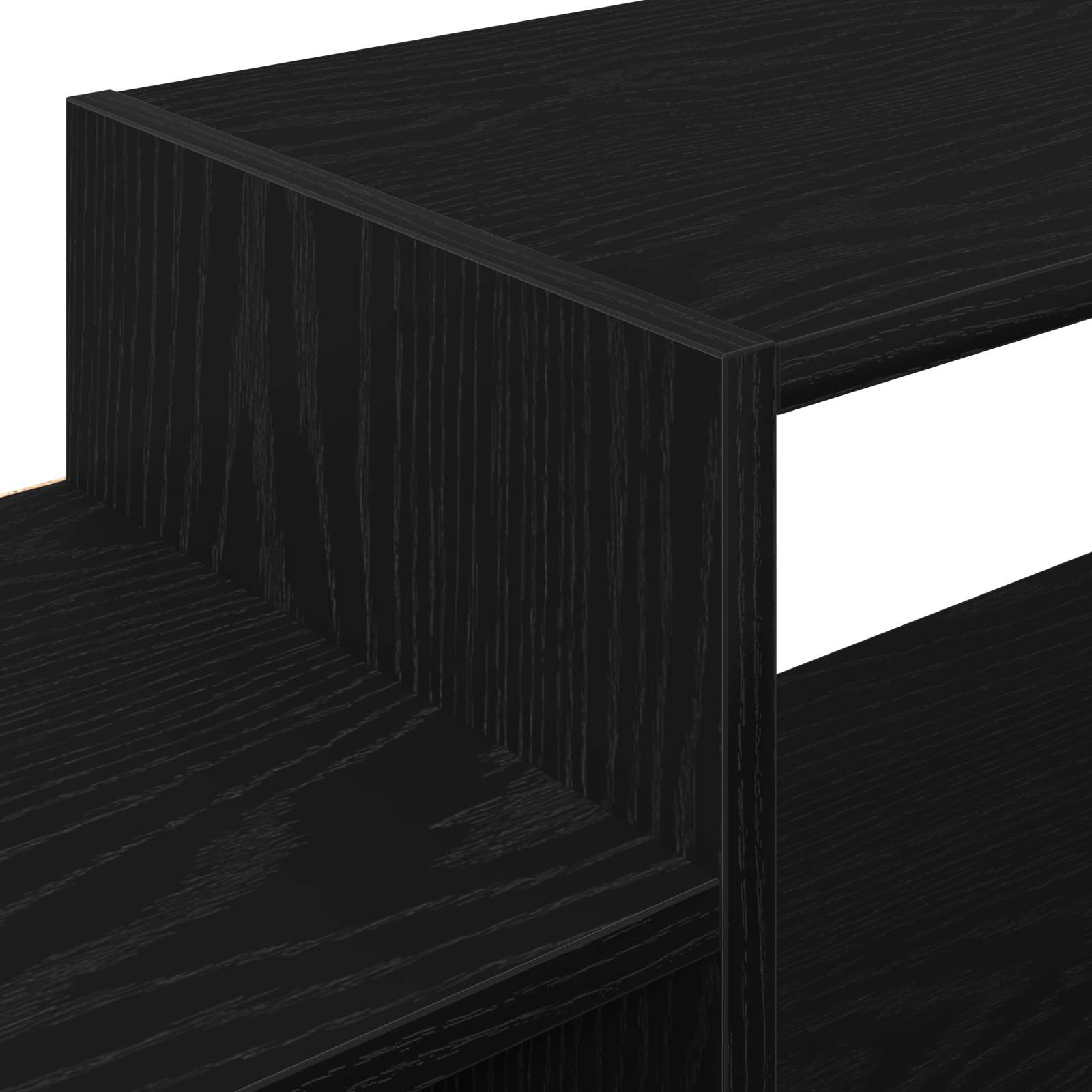 Mobile TV da Parete A parete Rovere Nero 150 x 28 x 26 cm | homemem39